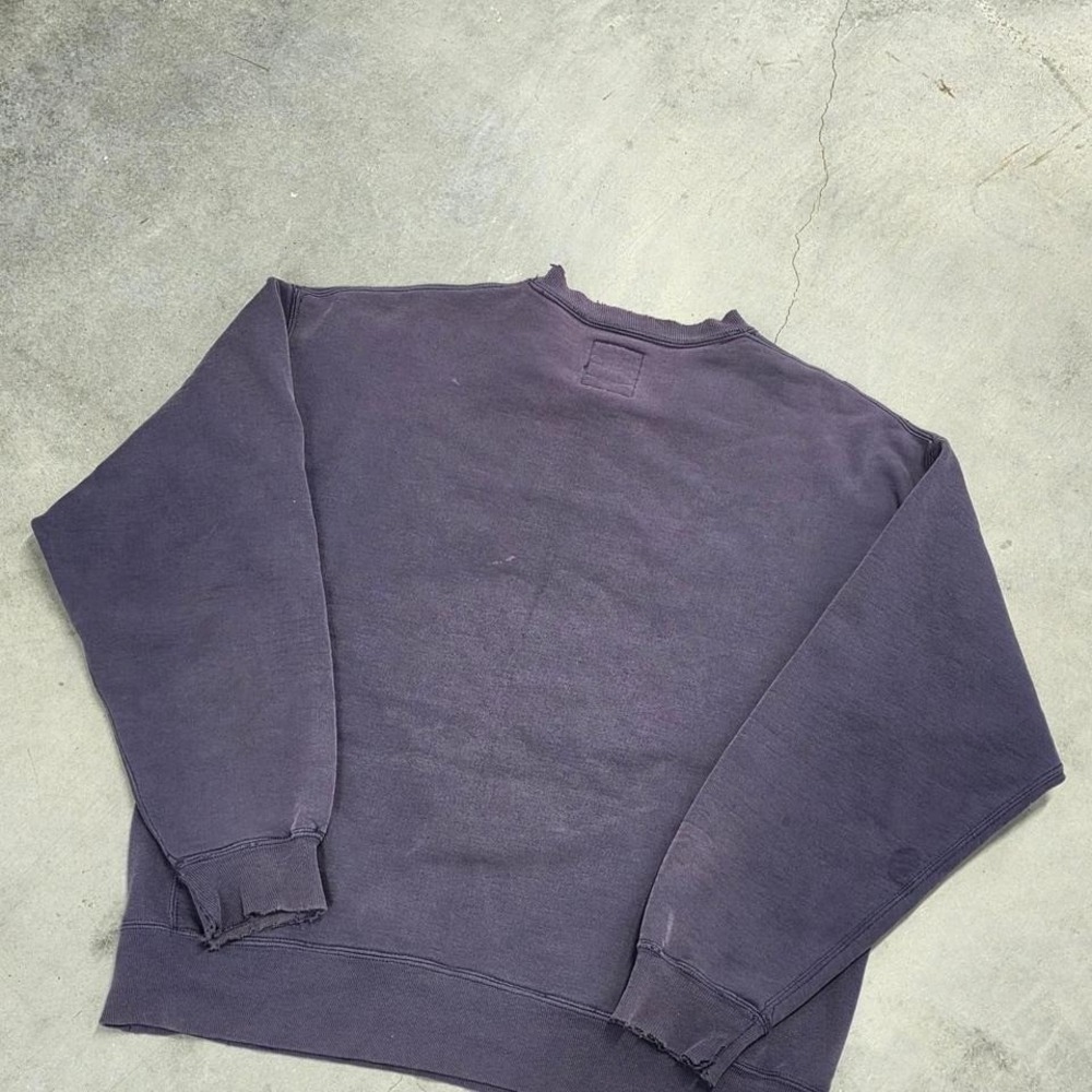 RARE Vintage Distressed faded Russell Athletic Purple navy crewneck sweatshirt - Picture 6 of 6
